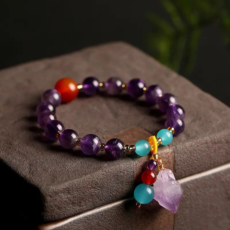 Natural Lavender Amethyst Irregular Amethyst Bracelet