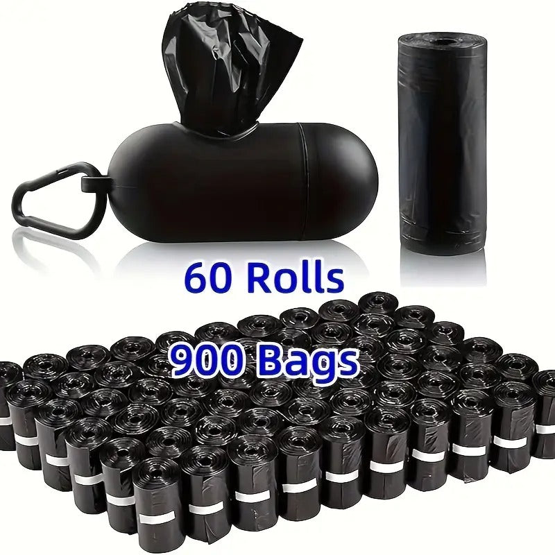 Pet Waste Bag Dispenser with Suction Cup - Durable PE Material, Black & White Design for Dog & Cat Litter, Easy-to-Use Pet Waste Bag Dispenser for Home and Outdoor Use, Dog Waste Bag Dispenser