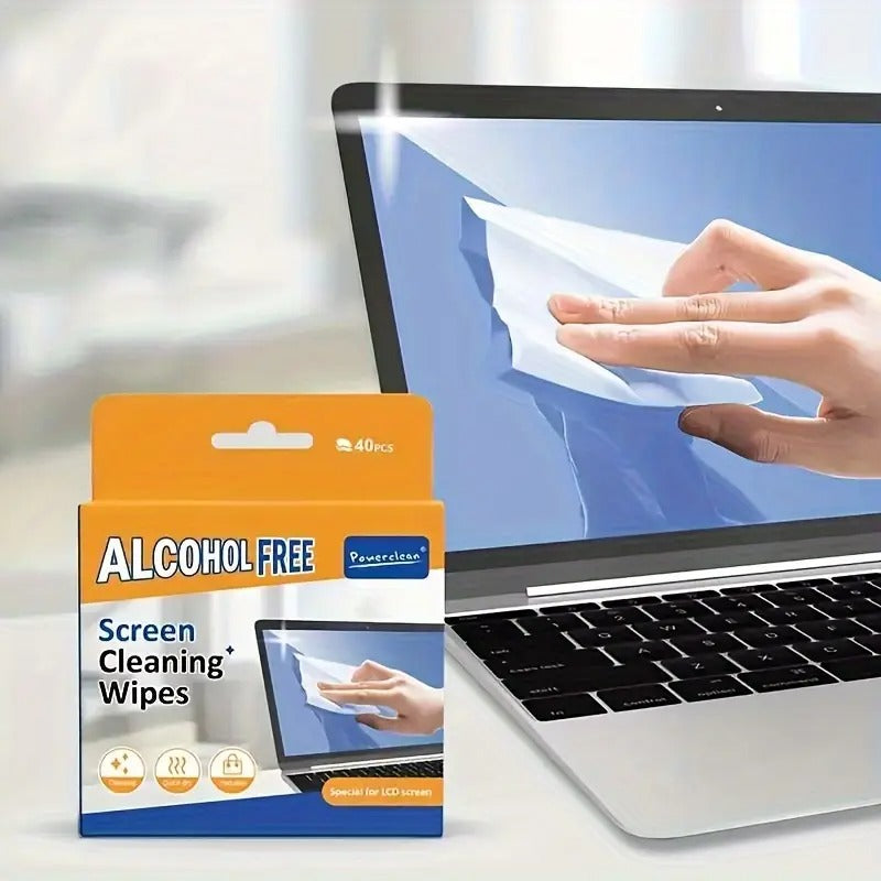 40pcs of Screen Cleaning Cloth- Alcohol-Wipes, Quick Drying, No Residue, No Damage to Screen, Lens, Special Cleaning Cloth Electronic Device Screen, a Simpler Way