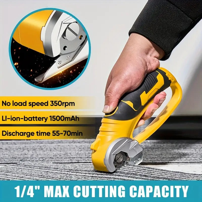 Portable Labor-Saving Scissors with Safety Lock and LED Light| Cardboard Box Scissors, Sewing, Crafts, Suitable for Cutting Faux Leather, Cardboard, Carpet, Industrial Scissors