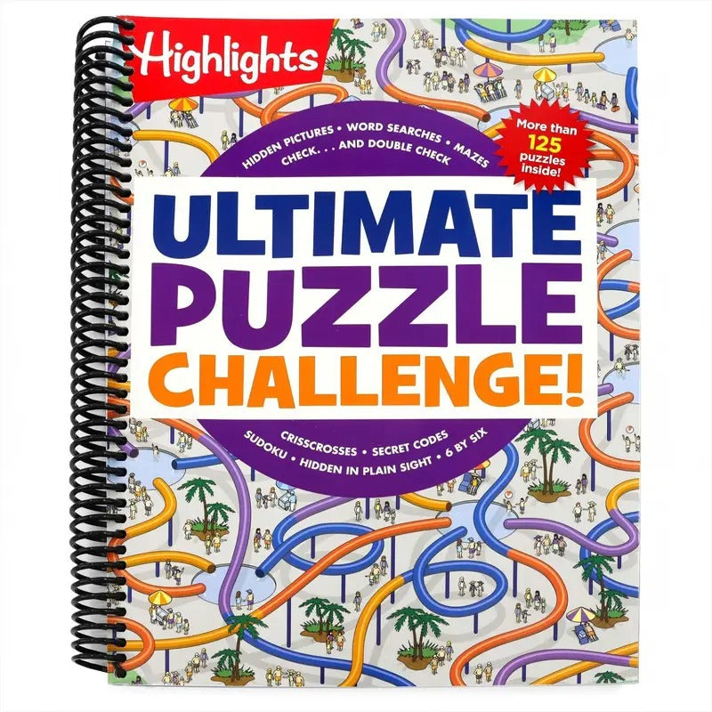 Ultimate Puzzle Challenge!: 125+ Brain Games for Kids, Mazes, Brain Teasers, Word Searches, Crossword Puzzles, Sudoku, Logic Puzzles and More, Kids Ac (Spiral-bound)