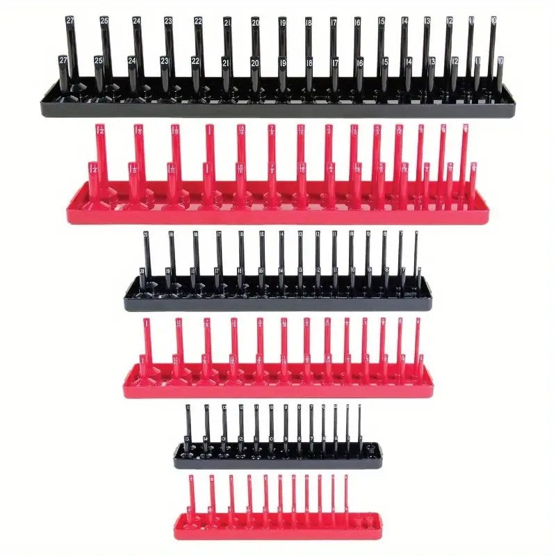 Toolbox Organizer with a Tray Holder for 6 SAE Metric Pieces