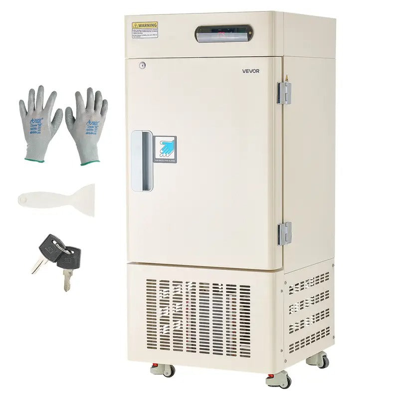 VEVOR Ultra Low Temperature Freezer Lab Freezer 28 L −40 ℉ to −123 ℉ Adjustable Temp