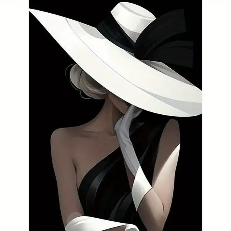 5D DIY Diamond Painting Kits for Adults 5D Diamond Art Kit for Beginners, Graceful Lady DIY Paint with Round Full Drill Diamonds Diamond Art Embroidery Craft for Home Wall Decor