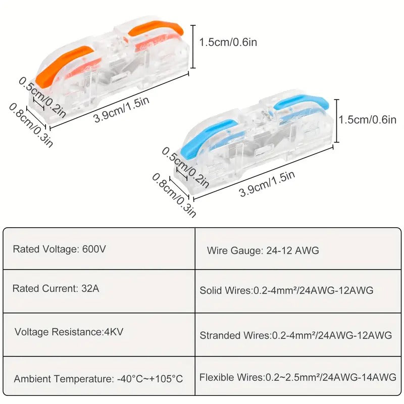 80pcs Quick Connect Wire Connectors, Insulated Push-On Electrical Ends For Automotive And DIY Projects, Easy-to-Use Crimp And Butt Connector Kit For 24-12AWG Wire Gauge