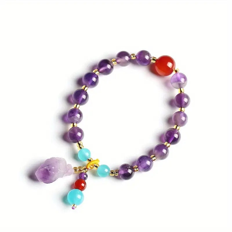 Natural Lavender Amethyst Irregular Amethyst Bracelet