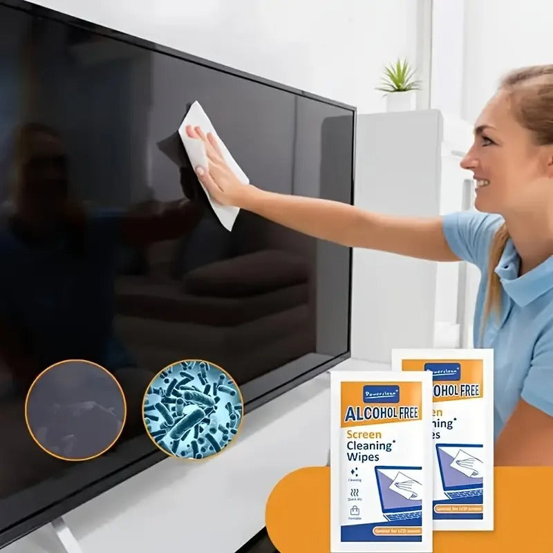 40pcs of Screen Cleaning Cloth- Alcohol-Wipes, Quick Drying, No Residue, No Damage to Screen, Lens, Special Cleaning Cloth Electronic Device Screen, a Simpler Way