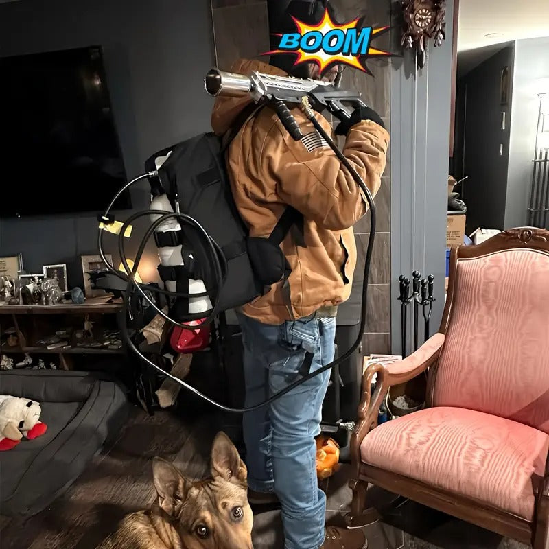 Propane Flamethrower Torch Gun with Adjustable Flame - 800, 000 BTU, No Battery Needed, for BBQ, Welding, Camping, Kitchen - Professional Culinary & DIY Tool (Tank Not Included) - Ideal