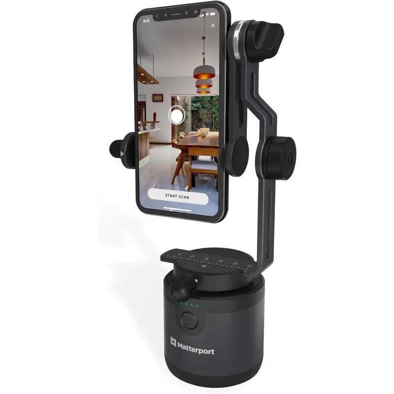 Matterport Axis Gimbal Stabilizer for Smartphone Camera Motorized Rotating Mount for Professional 3D 360 Photo Scans for iPhone and Android Phones