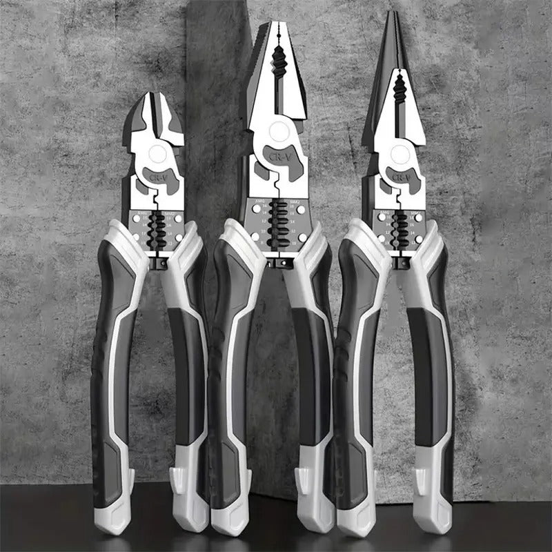 Super Alloy Universal Needle-Nose Pliers: Wire Cutters, Wire Strippers, Removal Pliers, Electricians, Professional Tools for Metal Working