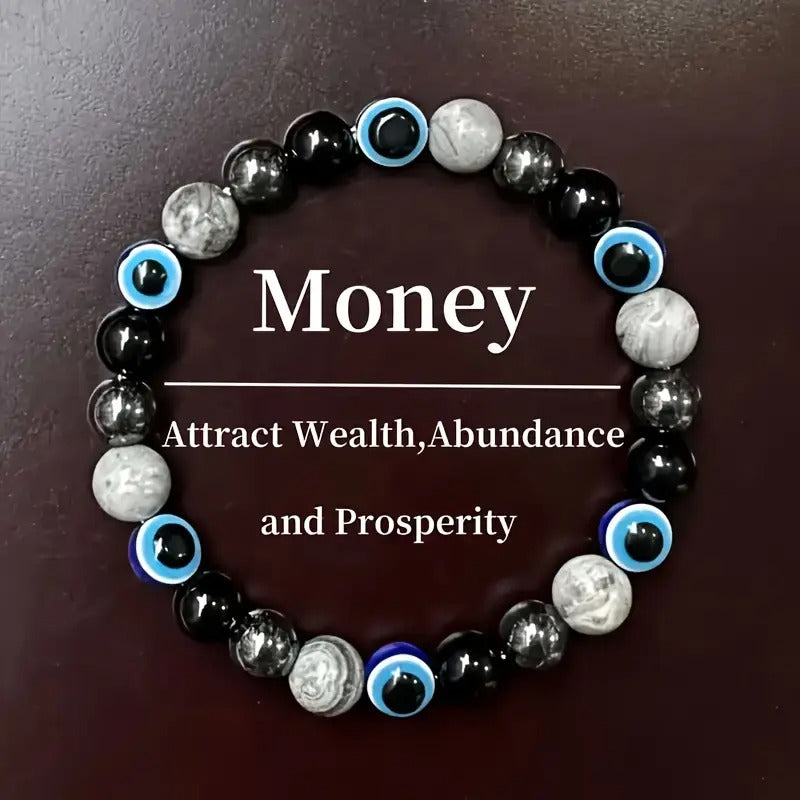 A Set Of 9 Magical Crystal Bracelets, Symbolizing Peace, Wealth, Prosperity, Friendship, Good Luck, Love - Crystal Beads Bring Optimism And Positivity, Confidence And Strength, With Elastic Stretching - Perfect For Christmas And Halloween.