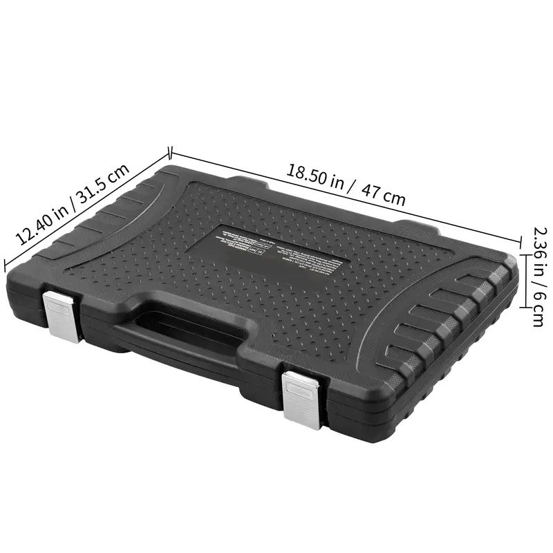 VEVOR Tap and Die Set, 116-Piece Include Metric and SAE Size, Bearing Steel Taps and Dies, Essential Threading Tool for Cutting External Internal Threads, with Complete Accessories and Storage Case