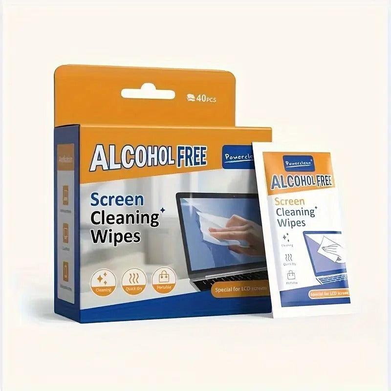 40pcs of Screen Cleaning Cloth- Alcohol-Wipes, Quick Drying, No Residue, No Damage to Screen, Lens, Special Cleaning Cloth Electronic Device Screen, a Simpler Way