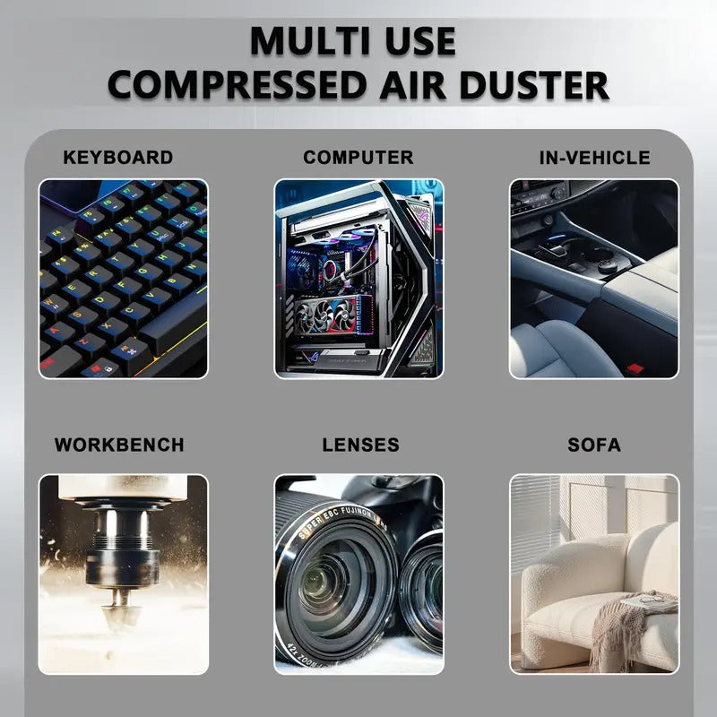 [130000RPM Air Duster] 130000RPM Electric Air Duster | 3 Gear Adjustable Jet Dry Blower Can Reusable for Computer Keyboard, Outdoors, Car, Home, Father's Day Gifts