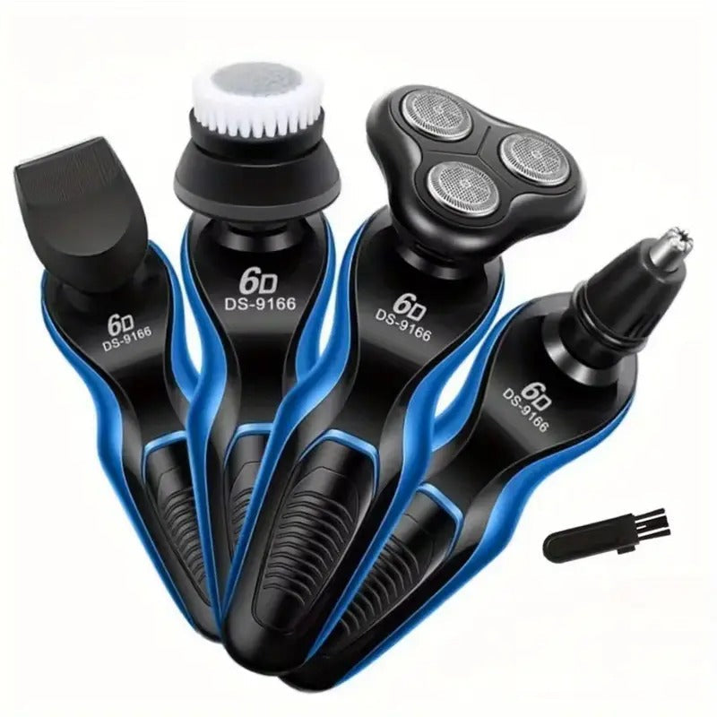 4in 1 Men's Electric Shaver, 3 Floating Heads for Wet & Dry Shaving, USB Rechargeable & Washable, Valentine's/ Father's Day Gift for Dad/ Husband/ Boyfriend - Premium Beard & Facial Hair Trimmer