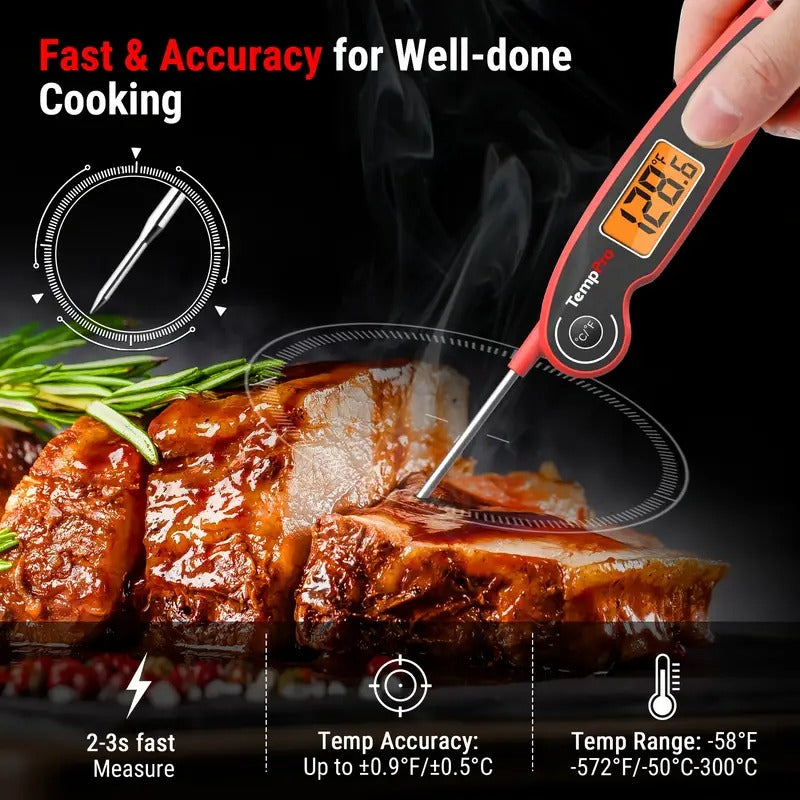 ThermoPro F05 Digital Meat Thermometer for Cooking with Motion Sensing, Food Thermometer for Kitchen BBQ Oil Grill Smoker Candy Thermometer father gift