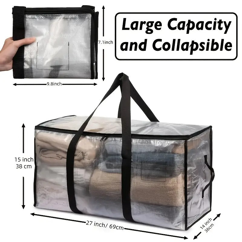 ClearSpace Oversized Handling Bag Or Storage Bag - Large Handling Box With Backpack Shoulder Strap, Zipper And Handle - Heavy-duty Packaging Bag, Suitable For Moving,