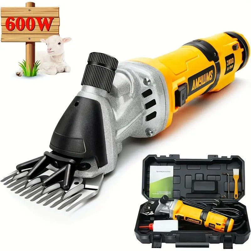 Sheep Shears 600W, Electric Sheep Clippers Professional With 2 Blades, 6 Speed Heavy Duty Livestock Haircut For Grooming Sheep Horses Large Dog, Small Dog Forbidden
