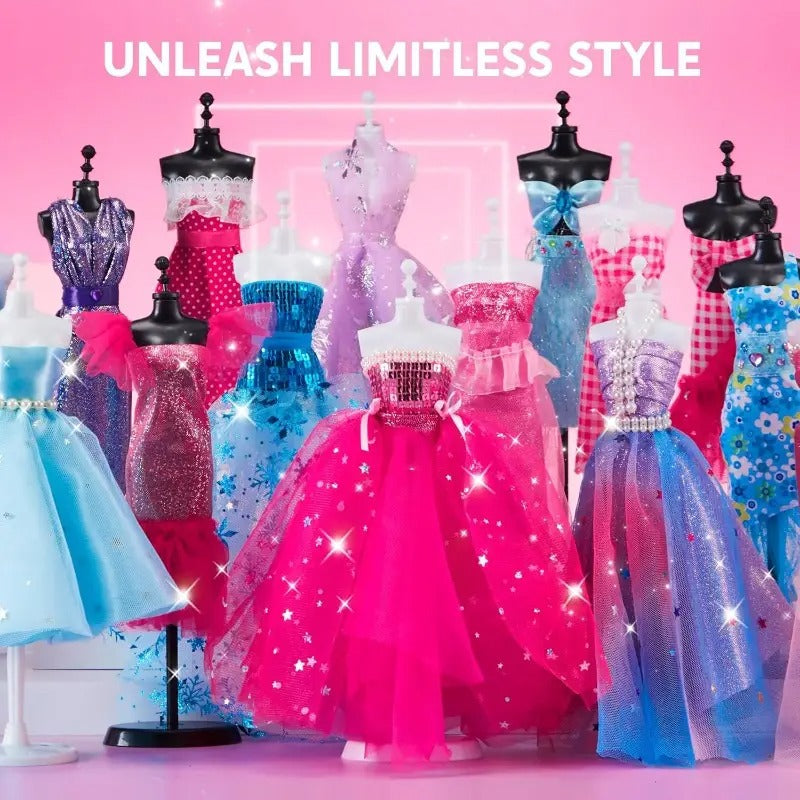 [1 SET DIY Fashion] 3 Mannequins DIY Fashion Design Crafts For Kids, 1 SET Sewing Kits | Art And Crafts For Girls Aged 8-12, Birthday Presents, Toys For Kids