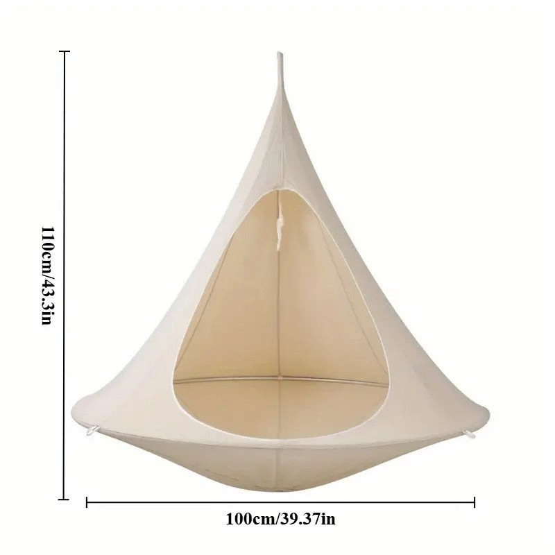 Waterproof Double Swing Portable Hanging Chair Hammock, Aerial Tent Swing Outdoor Chair, Butterfly Shape Outdoor Camping Leisure Swing, Teepee Tree Hanging Hammock, Suitable For Outdoor, Garden, Indoor, Grass