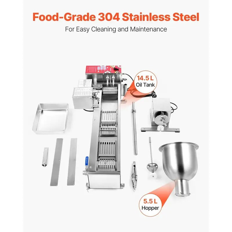 Commercial Automatic Donuts Making Machine Doughnut Maker Single Row 90 PCS/H