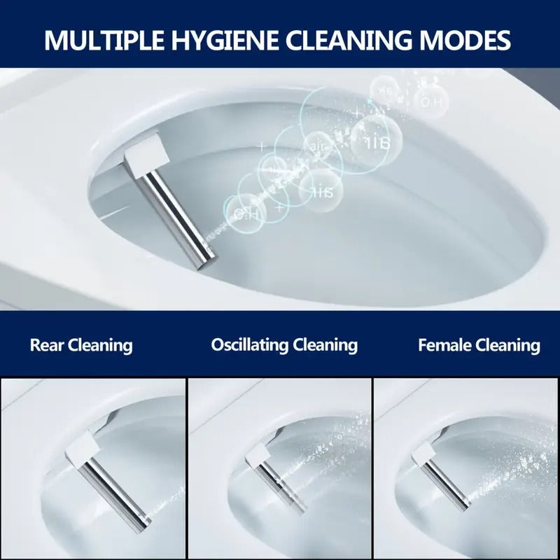 Modern Smart Bidet Toilet Seat | Heated Seat, Unlimited Warm Water Cleaning, LED Night Light, Slow Close, Digital Display | White | US Plug, 110V-127V | Bathroom Hygiene | Modern