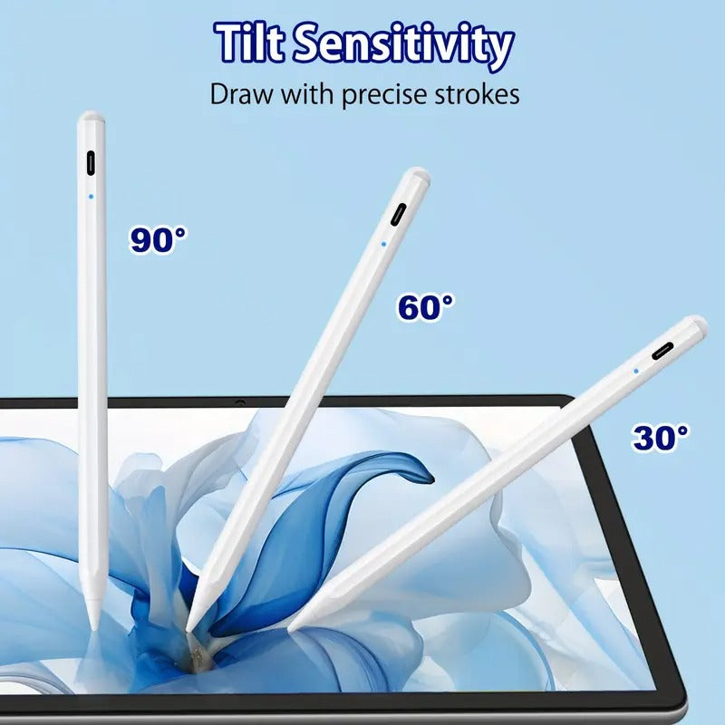 Stylus for iPad, Active Pencil for Fast Charging, Palm Mistouch Tilt Sensor, Magnetic Pen Compatible 2018-2025 iPad Pro 13 M4/11"/12.9"/10/9/8/7/6, iPad Mini 5/6, iPad Air3/4/5/M2/M3