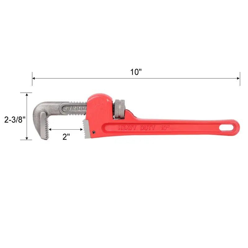 4pcs Heavy Duty Adjustable Pipe Wrench Set - 8", 10", 14", 24" Water Alloy Steel Grip Plumber'S Tools with Red Handles for Precision Plumbing, Mechanical Operation, Industrial