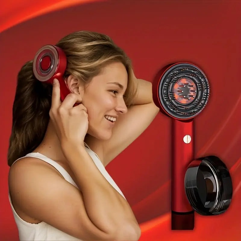 Portable Electric Scalp Massager with 3 Massage Modes and LED Lights - USB Rechargeable 1500mAh, Ergonomic Handle, Relaxes Hair Normally, Perfect Gift for Women, Scalp Stimulator Device