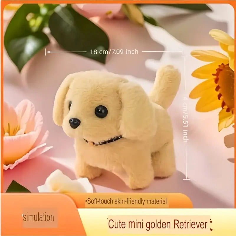 Cute Light Brown Interactive Toy Dog - Can Bark, Walk, and Wag Tail - Perfect for Indoor/Outdoor Play, Weddings, and Parties - Ideal Birthday Gift for Boys and Girls, Party Toy Dog|Playful Dog Design|Battery Powered