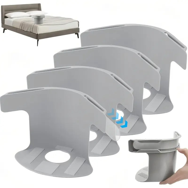 A Set of 4 Invisible Bed Sheet Fixing Clips, Seamless And Durable Polypropylene Buckle, Gray, Reinforced Anti Slip Design Suitable for All Sizes of Headboards And Sidewalls