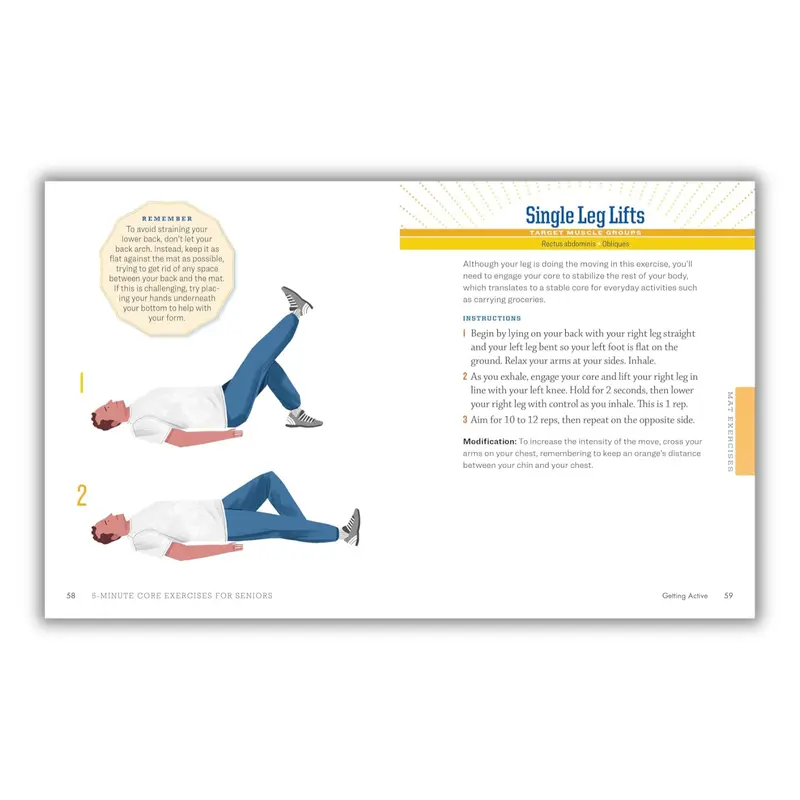 5-Minute Core Exercises for Seniors: Daily Routines to Build Balance and Boost Confidence (Spiral Bound)