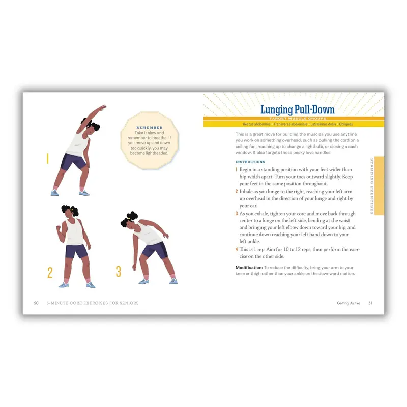 5-Minute Core Exercises for Seniors: Daily Routines to Build Balance and Boost Confidence (Spiral Bound)