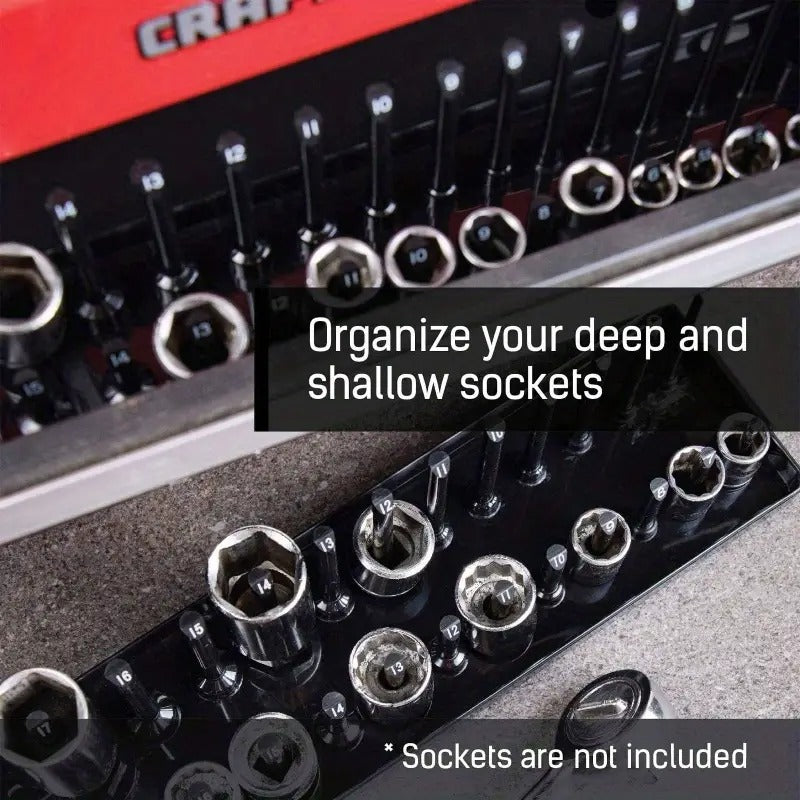 Toolbox Organizer with a Tray Holder for 6 SAE Metric Pieces