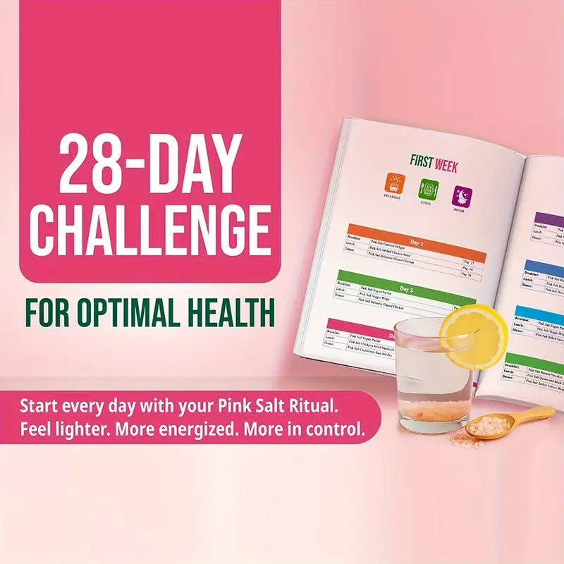 The Pink Salt Weight Loss Trick: The Proven Morning Ritual to Detox Your Body and Recipes to Boost Your Energy | 28-Day Challenge for Optimal Health, KISUGBY, Notebooks & Journals, Perfect for Room Decor