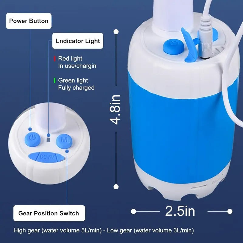 [Portable | Rechargeable] Rechargeable Electric Shower Pump, 1 Portable Watering System | Camping Shower, Outdoor Shower, Suitable for Hiking And Climbing Bathing, Car And Motorcycle Cleaning