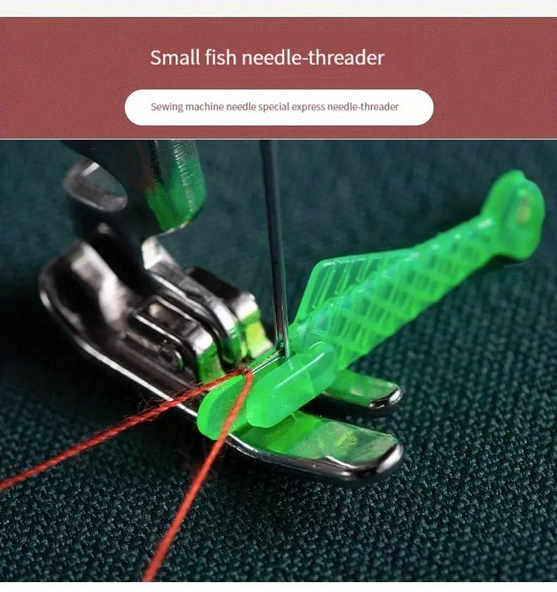 5pcs Needle Threader for Sewing Machine+1pc OPP Bag, Easy Automatic Sewing Needle Fish Type Sewing Needle Threader Tool for Small Eyes Needle Work, Embroidery, Sewing Craft, DIY Art Quickly Thread Your Hand Sewing