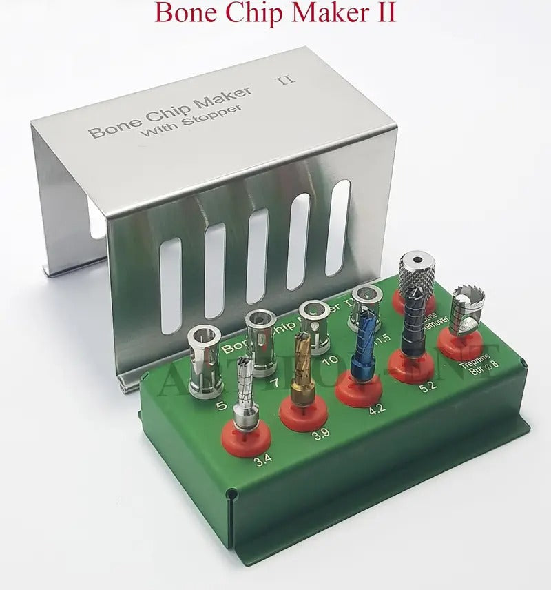 Dental Implant Chip Maker with Stopper Bone Collector Kit 10 Pcs