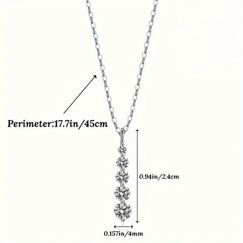 Five Shiny Cubic Pendant Necklaces for Women