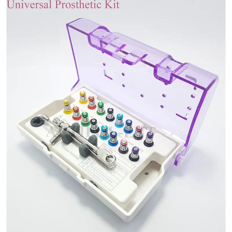 Dental Implant Universal Prosthetic Kit - All Major Systems Compatible Driver Set, Torque Wrench | Practice Tool Kit OS1017