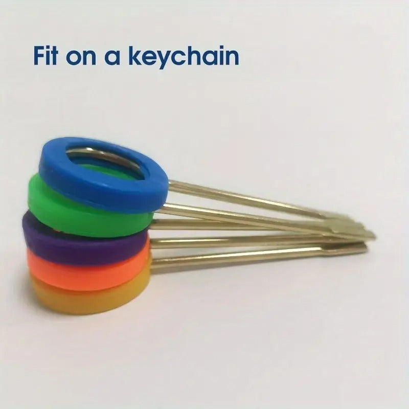 Emergency Key for Interior Bedroom Door with Key Caps - Compatible with 5-Drawer Locks, Durable Metal Construction, Easy Installation, No Tools Needed, Secure Locking Mechanism