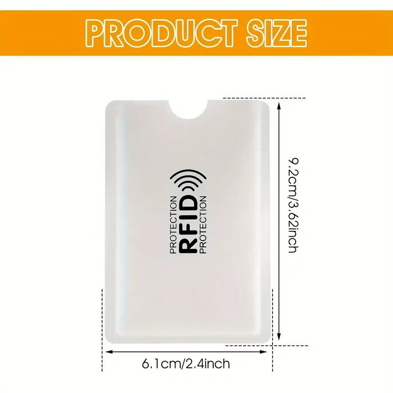 50 RFID Blocking Card Holder - Aluminum Foil NFC Protector, Suitable for Credit Cards, IDs, Bank Cards, Passports - Organizer for Desktop and Drawer