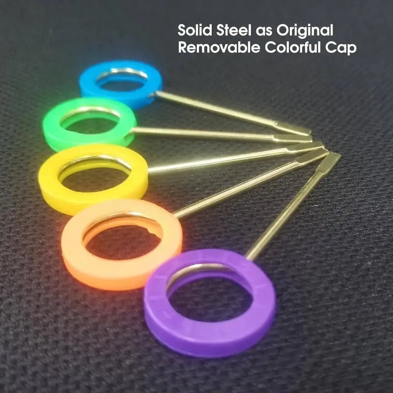 Emergency Key for Interior Bedroom Door with Key Caps - Compatible with 5-Drawer Locks, Durable Metal Construction, Easy Installation, No Tools Needed, Secure Locking Mechanism