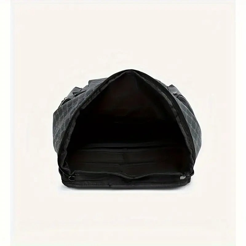 Stylish Large-Capacity Backpack for Teenager & Teenager - Lightweight PU Material, Multi-Compartment Design with Adjustable Shoulder Straps, Laptop Compartment, and Mesh Bottom - Perfect