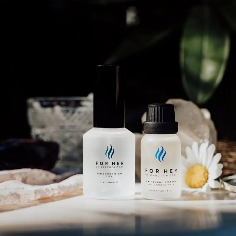 RawChemistry For Her Attracting Perfume Gift Set | Pheromone Infused | Includes Perfume Spray & Concentrated Perfume Oil | All-Day Wear | Enhances Attraction & Confidence | Long-Lasting Feminine Fragrance