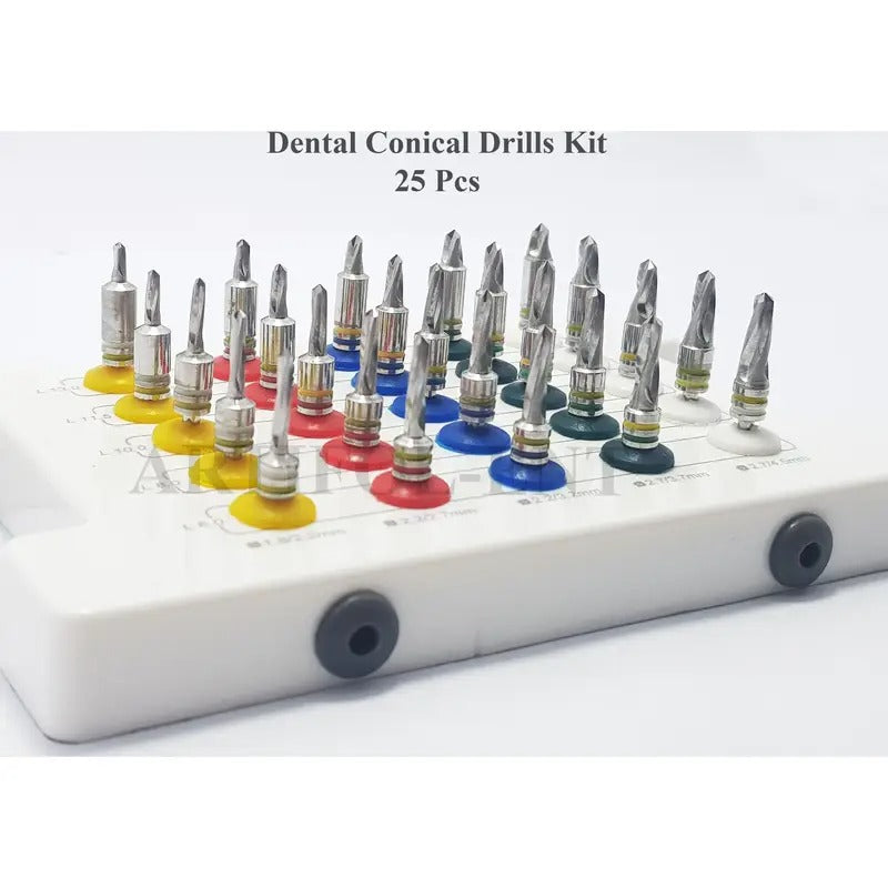 ARTIFOL 25 PCS Conical Drills Set with Stoppers 25 Pcs Kit with Storage Box OS1048