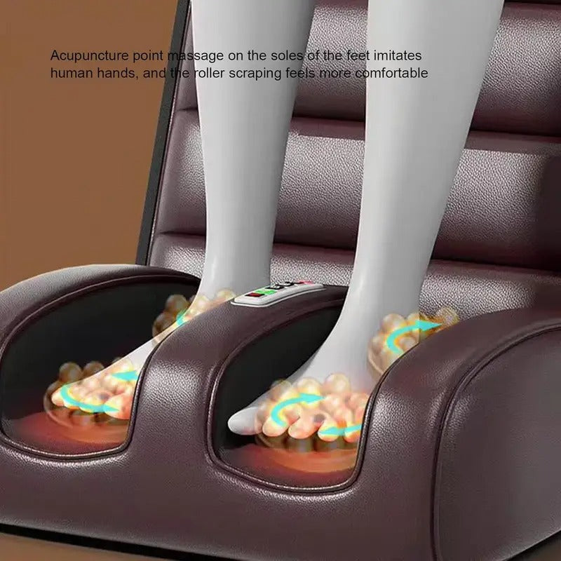 5 in 1 intelligent full body massage cushion, shoulder, neck, waist, back, legs full coverage massage, using leather fabrics, removable neck massage pillow, zoning fixed-point heat massage, the best gift for your family - foldable storage