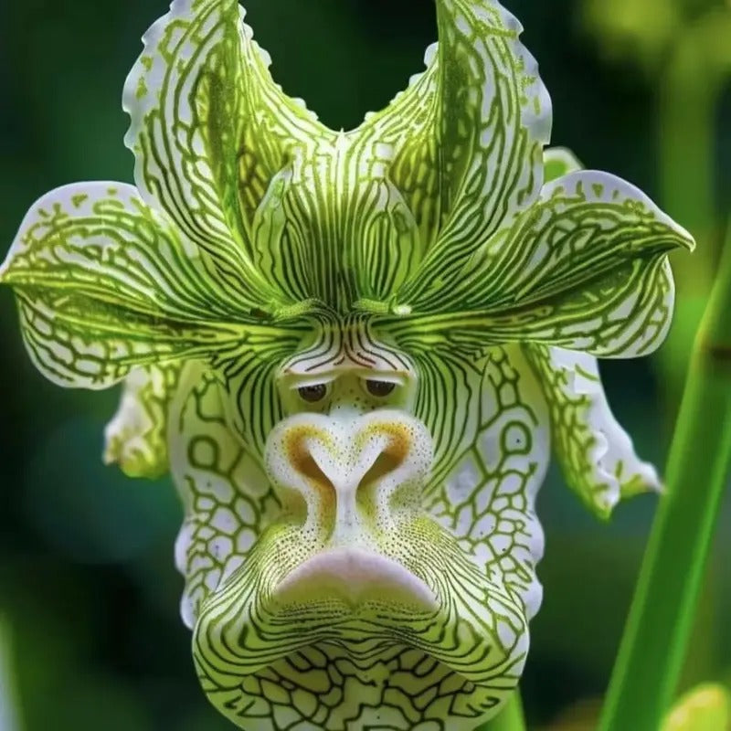 91 Pieces of White Cloud Moth Flowers, Cat Face Orchids, Monkey Face Orchids Fun Home or Garden Decorations