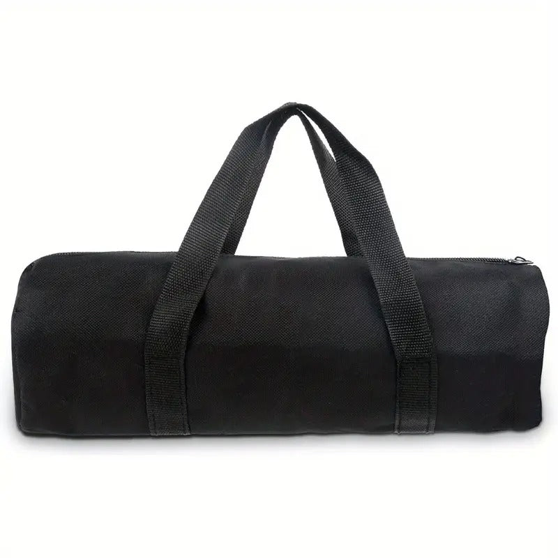 1pc Heavy-Duty 12-Inch Large Capacity Canvas Tool Bag - Wide Mouth Zipper Closure, Reinforced Bottom & High Quality Durable Work Tote for Electricians, Mechanics, DIY - Professional Tool Organizer with Comfortable Carry Handle