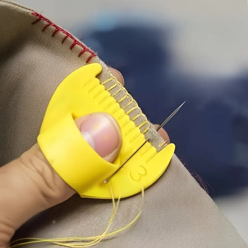 4 Simple Sewing Tools - Durable Plastic Edge Sewing Lock and Sewing Tools for Beginners and Elderly, with 4mm and 3mm intervals, perfect for DIY hand sewing projects, sewing accessories | Ergonomic Design | Smooth Surface